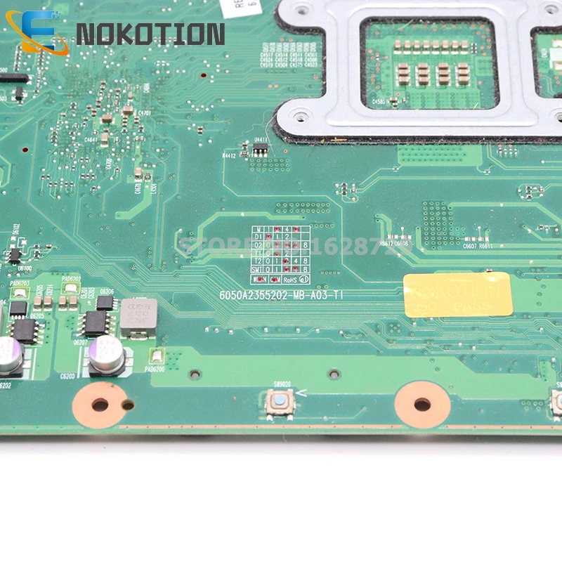 NOKOTION материнская плата для ноутбука Toshiba Satellite C655 C655D основная плата V000225000 6050A2355201-MB-A02 HM55 DDR3 Бесплатный процессор