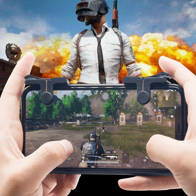 

1Pair Mobile Phone Gaming Trigger Gamepad PUBG Button Handle For L1R1 Shooter Controller Keypads Grip For Smart Phone