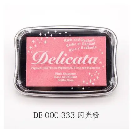 Pink Tsukineko Delicata блестящие пигментные чернила богатые и сияющие Чернила Pad Япония - Цвет: Pink