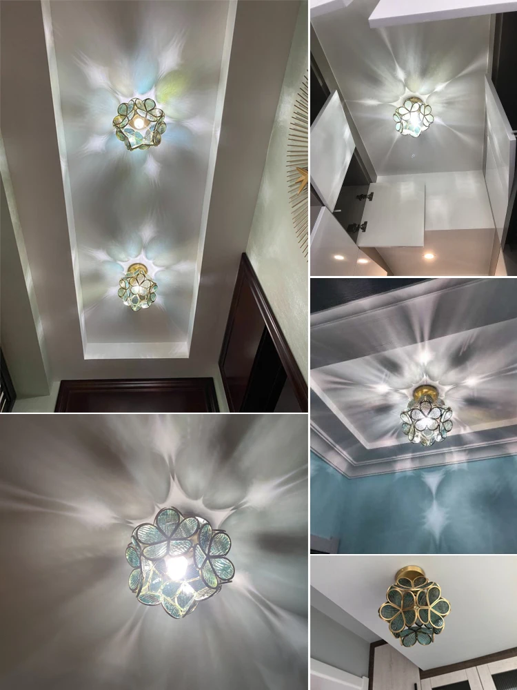 

Glass shade copper ceiling lamp hallway led ceiling light living room lights lamp cloakroom ceiling lamp lustre ceiling lights