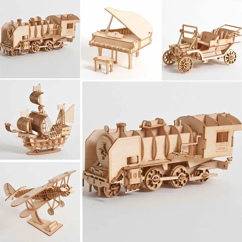 Игрушки сделай сам Парусный корабль 3D деревянная головоломка сборная модель