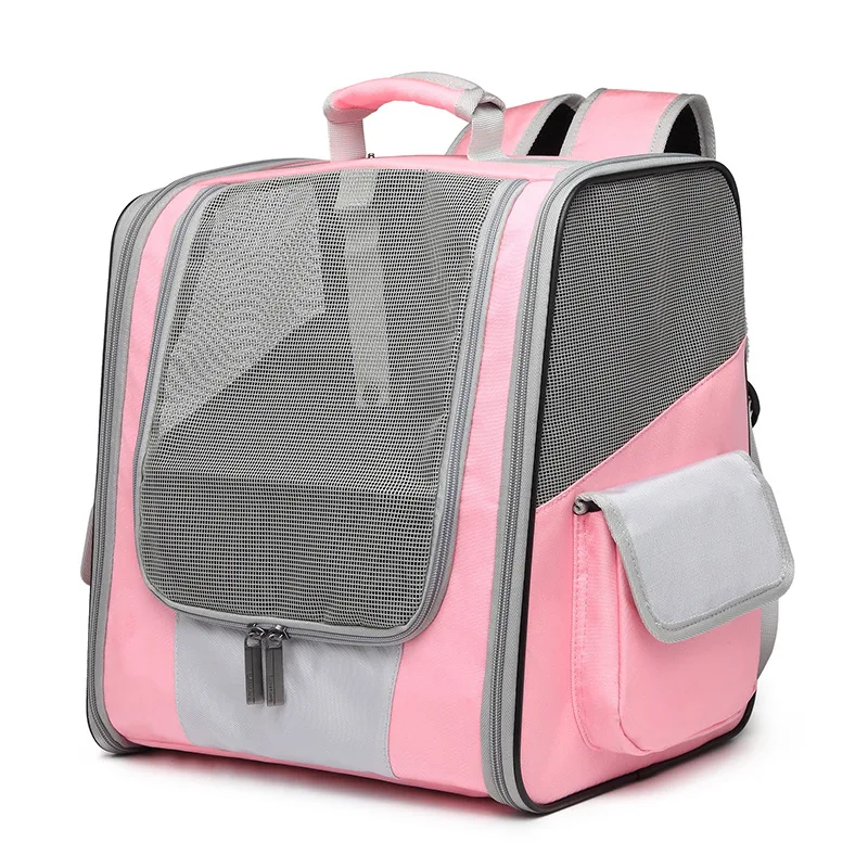 

Portable mesh Dog Bag Breathable Pet Backpack Large Capacity Cat Carrying Bag Portable Outdoor Travel Pet Carrier