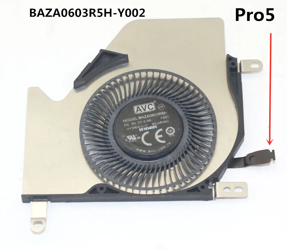 

Original Laptop/Notebook CPU cooling Fan for Microsoft Surface Pro 5 ND55C06-16G04 16C14 NFTLU-16B11PT BAZA0603R5H-Y002