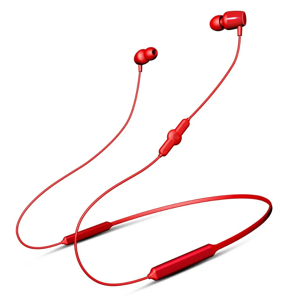 Red Спортивные Беспроводные наушники, Bluetooth наушники, гарнитура, наушники с микрофоном, громкая связь, наушники с тяжелыми басами - Цвет: Red