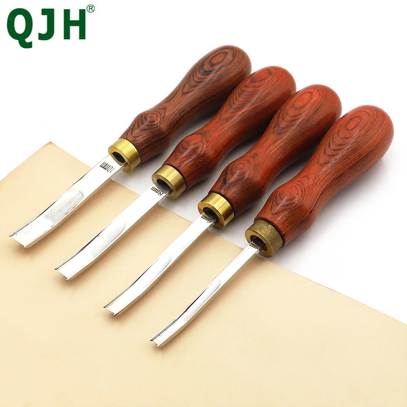 

4/6/8/10mm DIY Handmade French Style Leather Edge Beveler Cutting Skiving Trimming Edge Cutting Knife Leather Craft Tool Edge