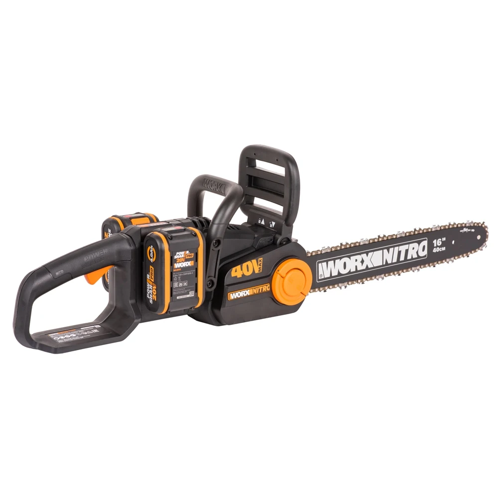 Цепная пила аккумуляторная WORX NITRO WG385E 40В 40cm бесщеточная 4.0Ач х2 ЗУ 2Ах2 коробка |