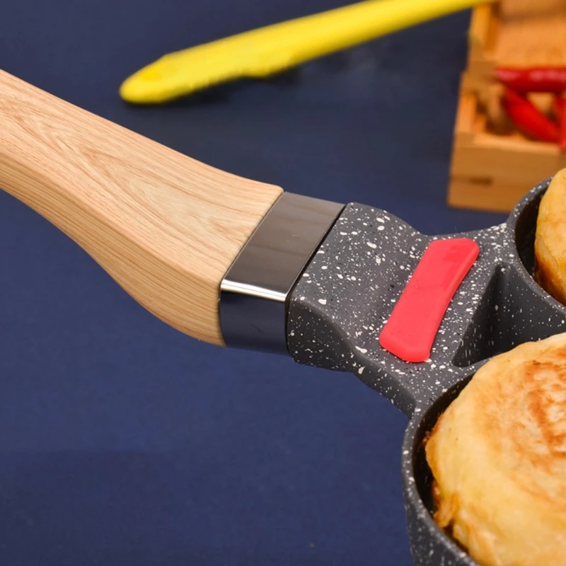 

3 Holes Non Stick Omelet Frying Pan for Burger Ham Omelette Breakfast Maker