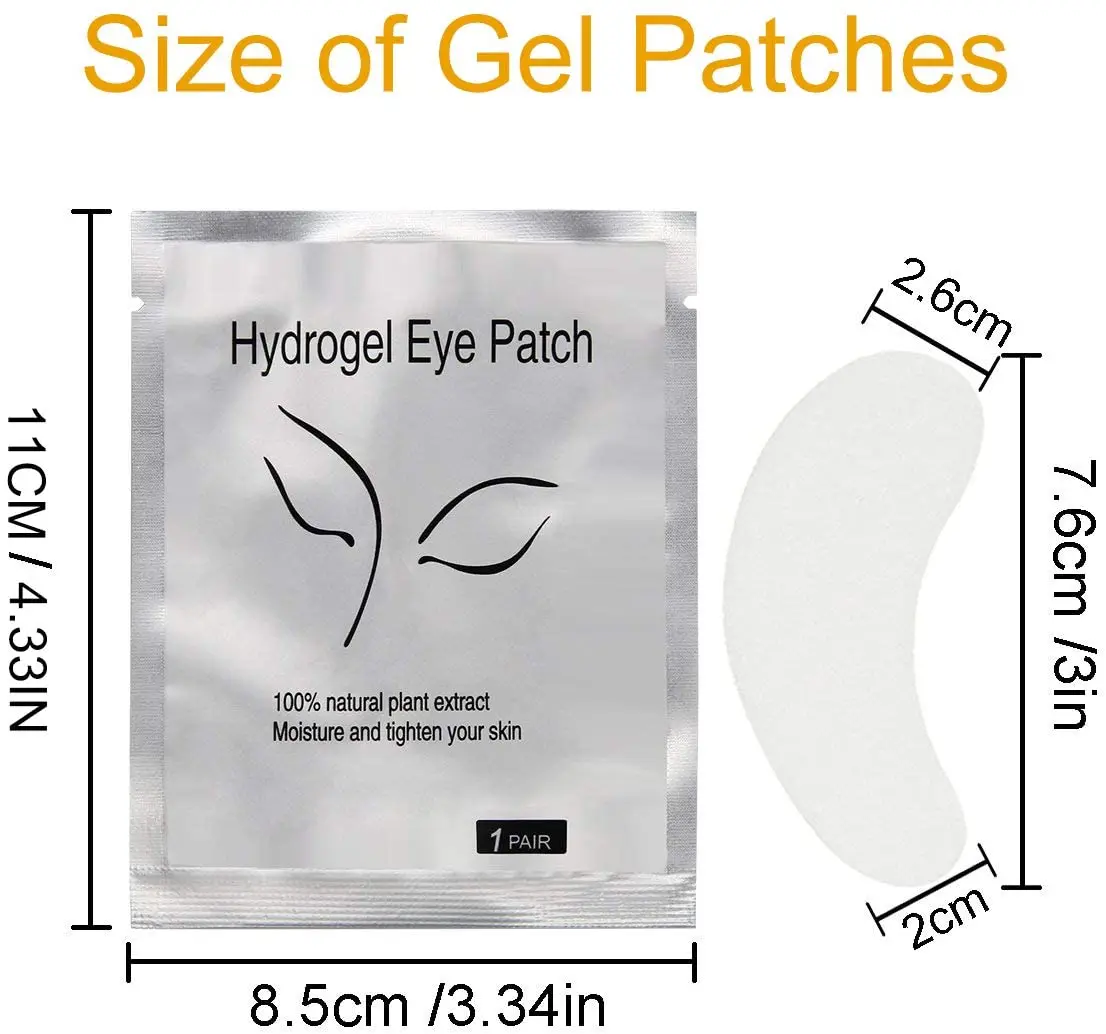 Патчи гелевые под глаза для наращивания ресниц профессиональные безворсовые