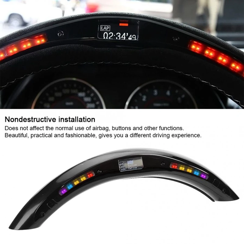

Car Auto Steering Wheel LED Display with Intellignet Module Kit Universal Accessory for LED Performance Steering Wheel