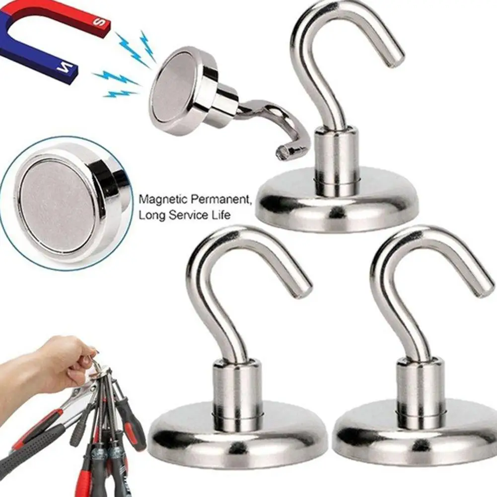 

1 piece of 0-8kg pull household metal color-plated magnetic hook door and wall-mounted electroplating strong magnetic hook