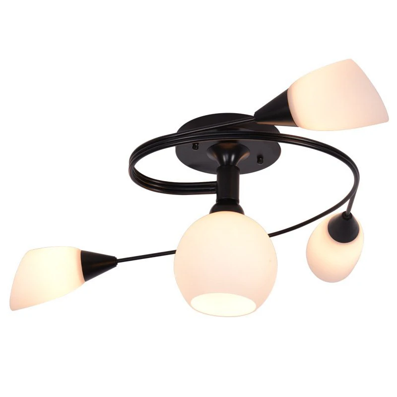 

Современная светодиодная Люстра для внутреннего освещения, декоративные светильники для гостиной, спальни, промышленные черные/белые подв...