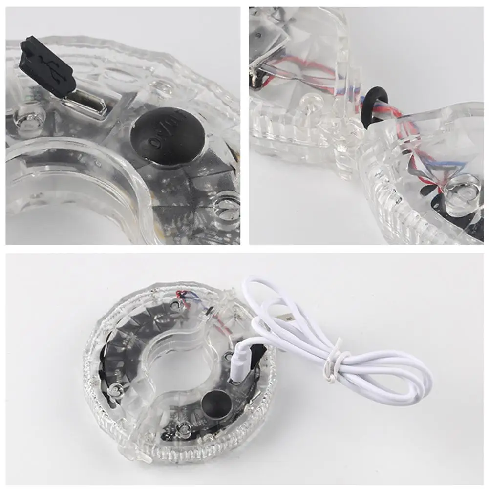 

6 LED Rechargeable Bike Wheel Hub Lights Waterproof USB Cycling Spoke Lights Bicycle Safety Warning Decoration Accessories
