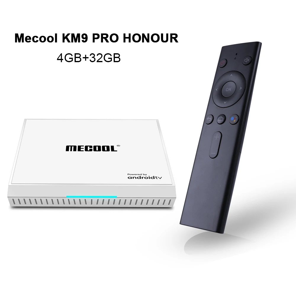 ТВ приставка MECOOL Smart Android 9 0 KM9 Pro 4 Гб + 32 ГБ медиаплеер Amlogic S905X2 Двойной Wi Fi Bluetooth