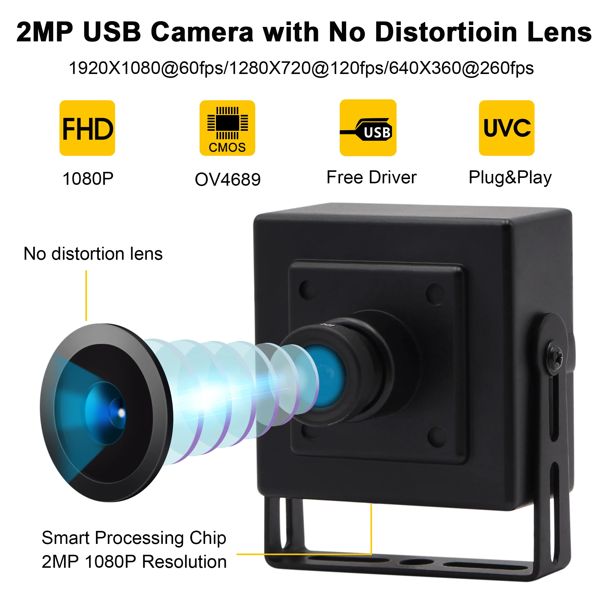 Не искажают окружающий мир 2MP высокое Скорость 260fps при температуре не выше 640x360p