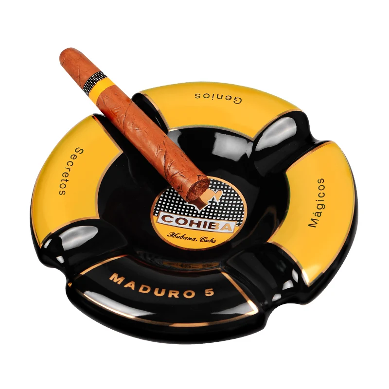COHIBA керамическая пепельница для сигар домашние 4 держателя подставка пепельницы
