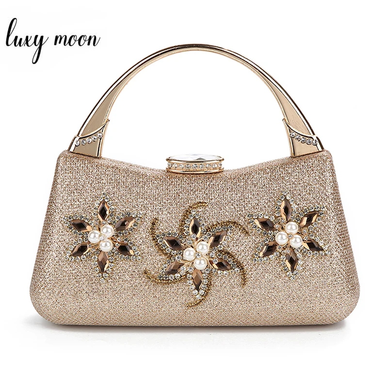 

Luxury Women Clutch Bag Exquisite Female Handbag Wedding Party Purse Evening Bags Flower Beaded Clutches Shoulder Bag ZD0001