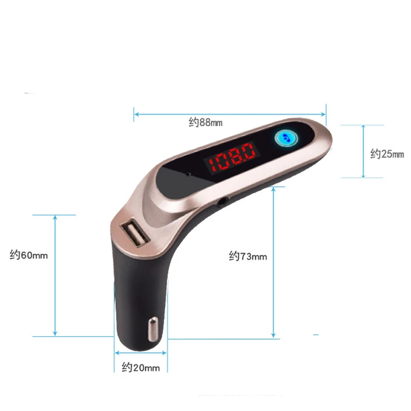 Комплект беспроводной связи Bluetooth для автомобиля LCD гарнитура FM-передатчик MP3