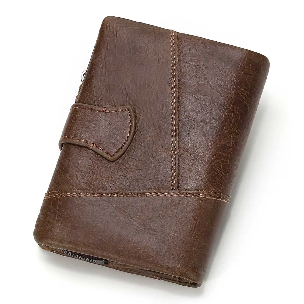 GZCZ мужской кошелек из натуральной кожи качественный короткий воловьей Женский