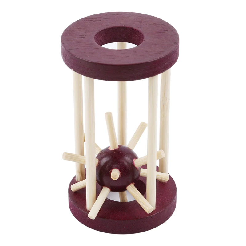 1 шт. Лидер продаж деревянный замок интеллекта вынуть шипами мяч дети головоломки