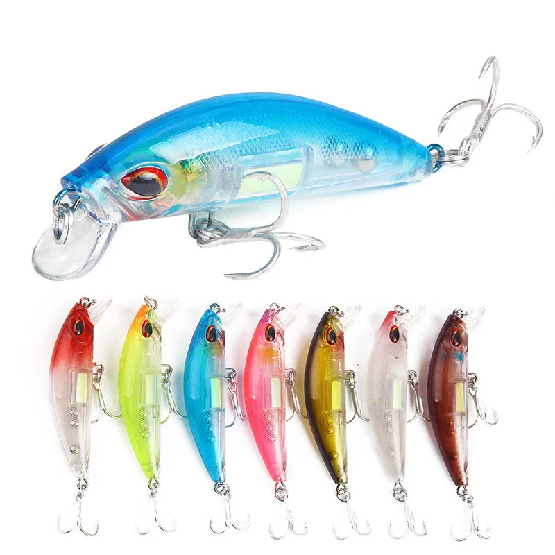 

1PCS Lure Lure Middle and Upper Abdomen Luminous Lead Block Mino with Noise Bead + Blood Tank Hook Three Hook Simulation Bait