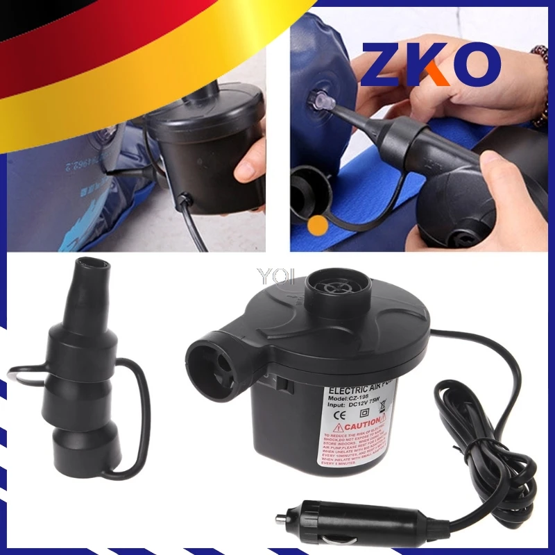 

Electric Air Pump Portable Air Mattress Pump Inflator Deflator For Inflatables
