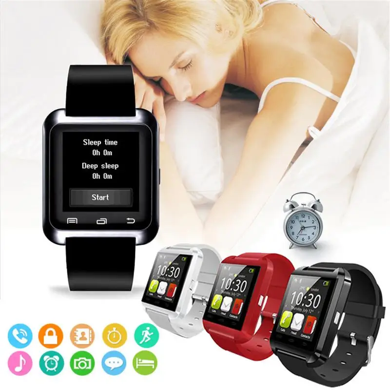 Bluetooth Smart Watch Wristwatch Smartwatch With Sleep Monitor Remote Camera Pedometer For IOS Android Smartphone | Спорт и