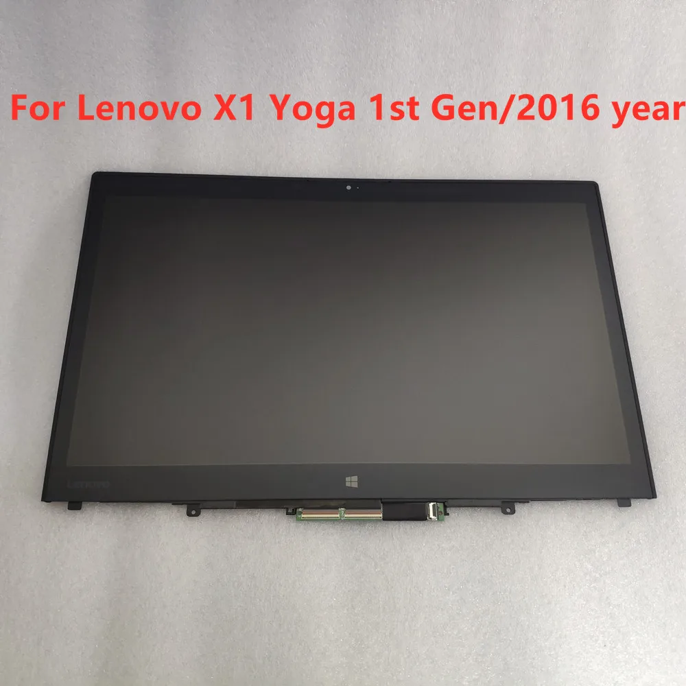14 touch screen replacement digitizer glass lcd led display bezel for lenovo thinkpad x1 yoga 2016 version 19201080 lp140wf6 free global shipping