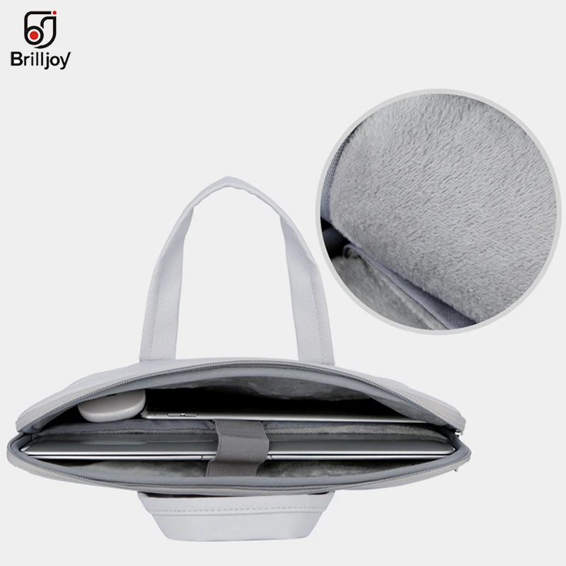 Fashion Briefcase Pu Waterproof Scratch-resistant Laptop Briefcase 13 -15.6 inch Notebook Shoulder Bag Carry Case women and men