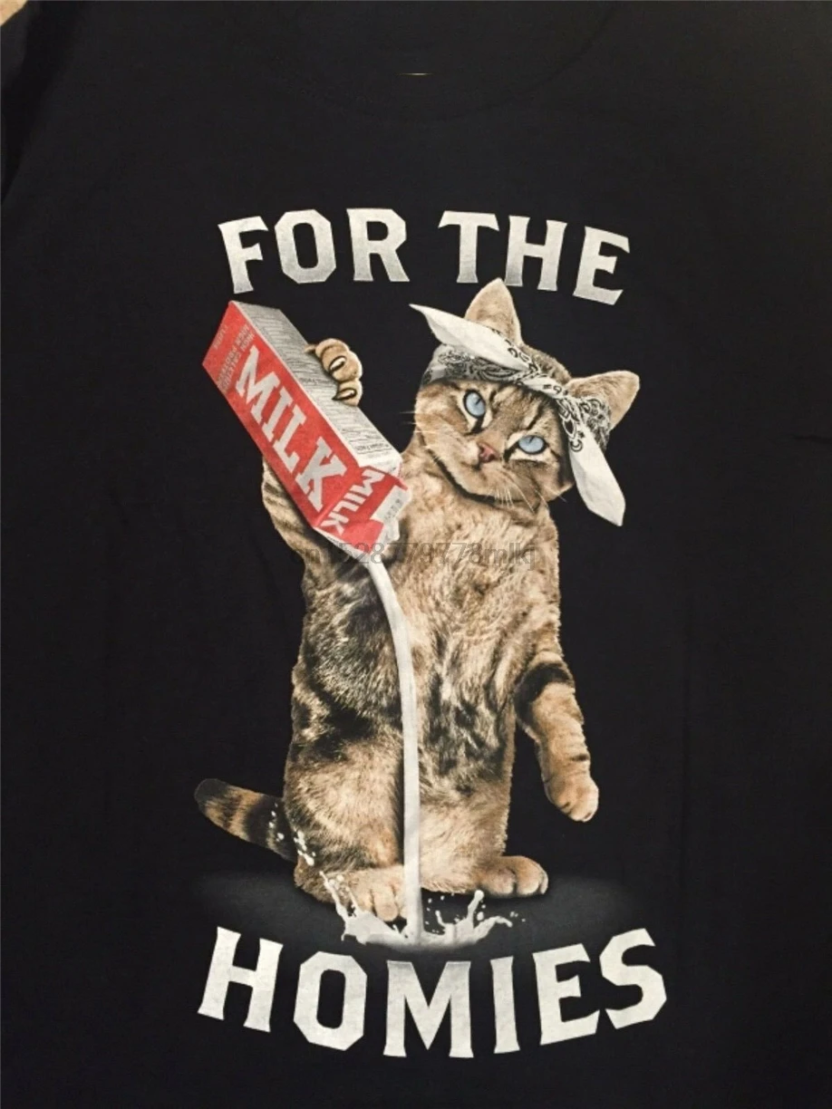 Футболка мужская с надписью Kitty Cat Kitten Pet Thug Tabby Calico персидская бандана молоко