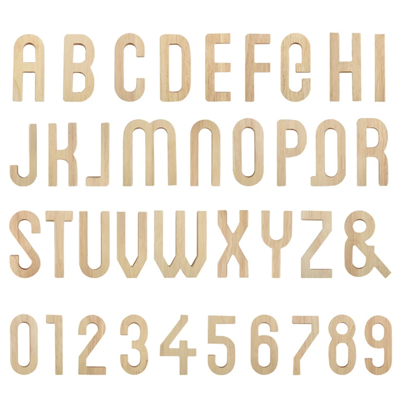 Цифровые магнитные деревянные блоки с буквами игрушки натуральные для детей