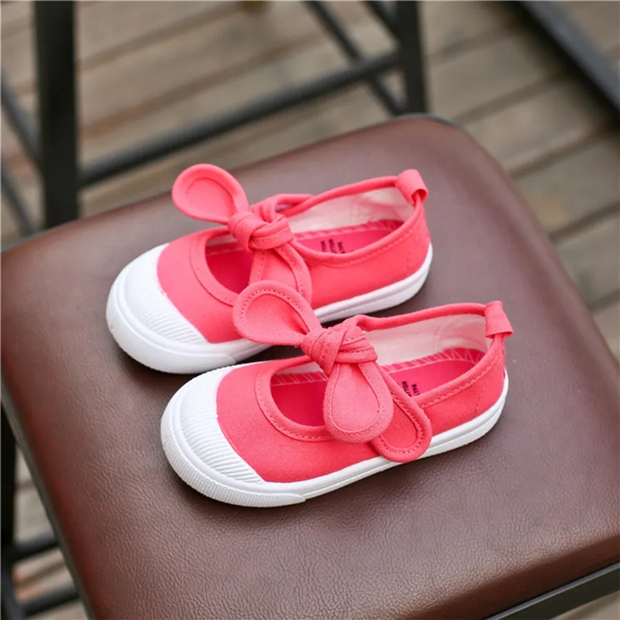 2019 детские кроссовки для девочек Милая повседневная обувь принцессы с бантом