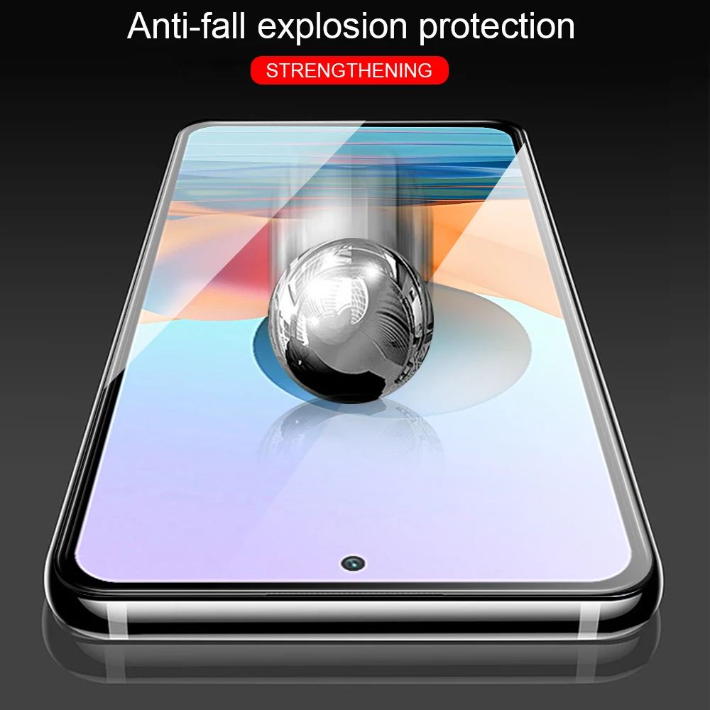 Защитное стекло 9D для Xiaomi Redmi Note 10 9 11 Pro Max закаленное защиты экрана 7 8 9S 10s |