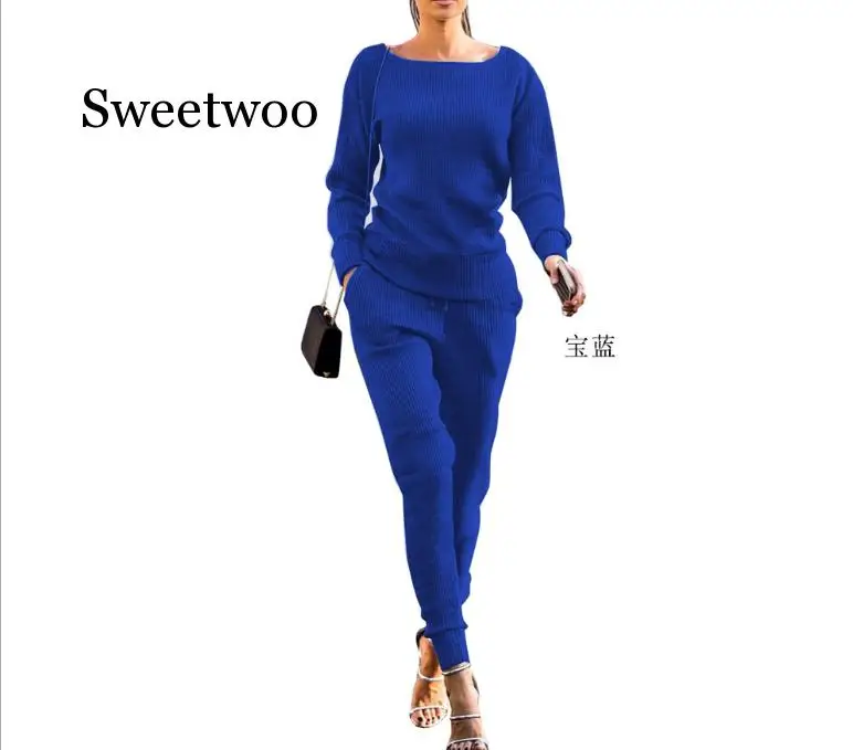 

Sping 2 Piece Set Women Sweatshirt+Pants Suit Tracksuits Long Sleeve Casual Outfit