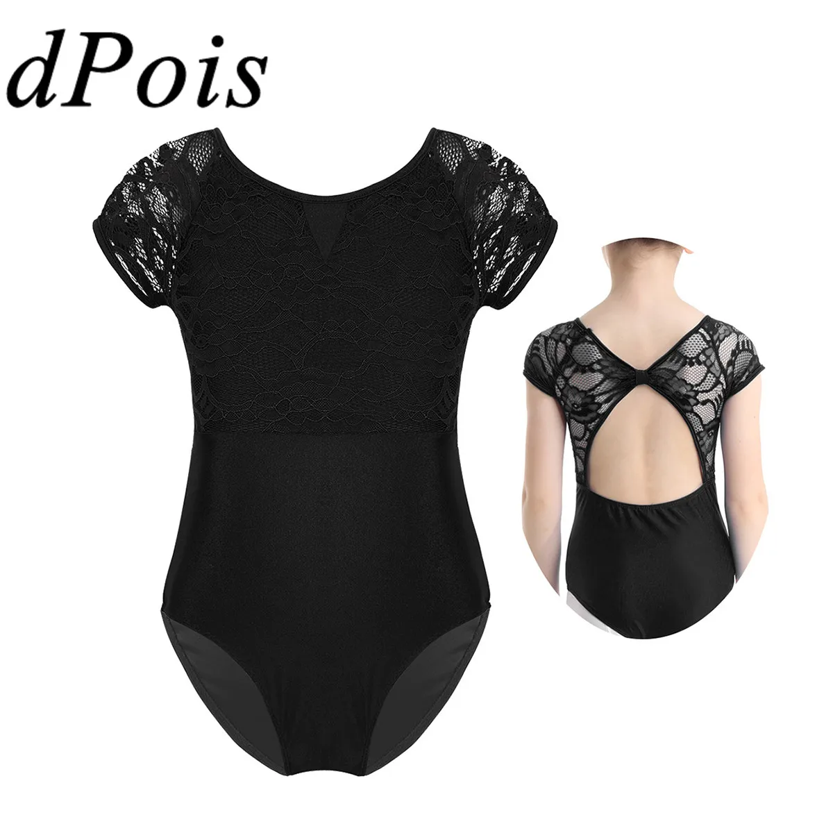 Детские балерины для девочек с цветочным кружевом трико костюм гимнастики