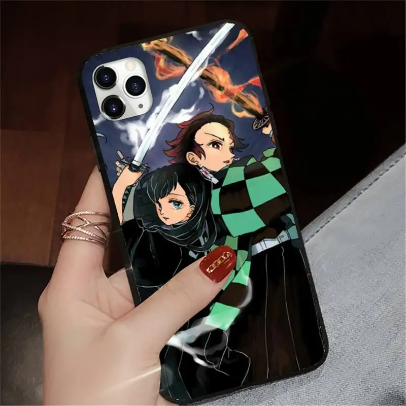 

Anime Demon Slayer Kimetsu no Yaiba Phone Case for iPhone 11 12 pro XS MAX 8 7 6 6S Plus X 5S SE 2020 XR
