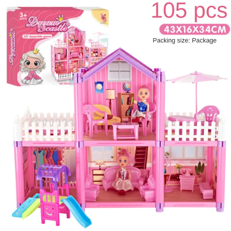 diy house toy dollhouse villa collocation home houses surprise dollhouse furniture kit animal family toys set children gift free global shipping