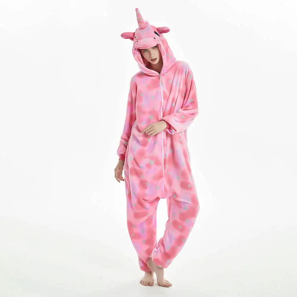 Пижама Кигуруми новейший Единорог комбинезон фланелевые Комбинезоны для