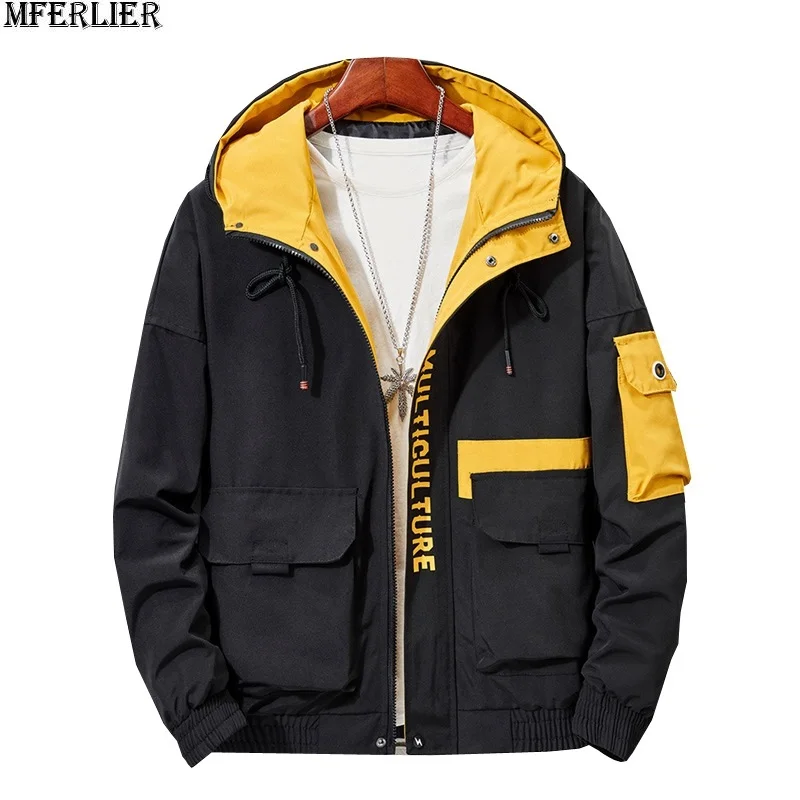 Зима Осень размера плюс большие 6XL 7XL 8XL мужские лоскутные куртки в Корейском