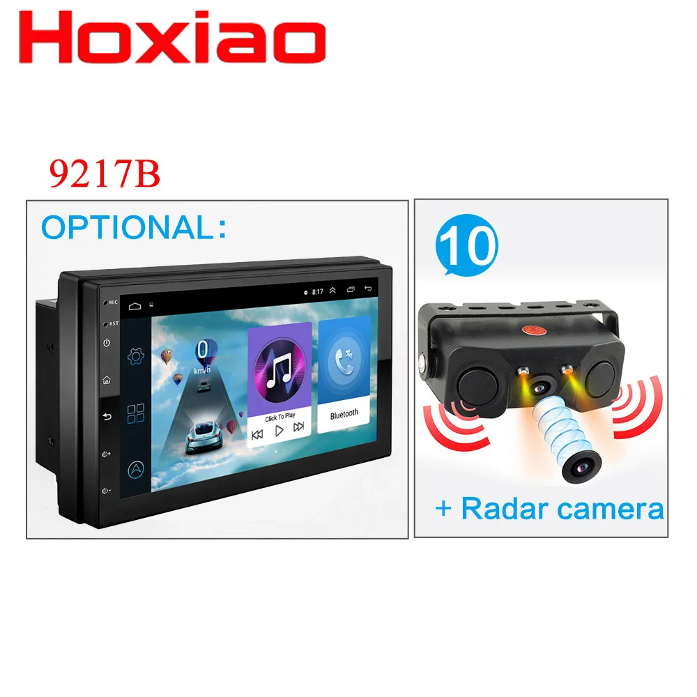 Зеленый Hoxiao 2 DIN 7 дюймов Android 8,1 сенсорный экран автомобильный мультимедийный плеер Bluetooth gps WiFi навигатор FM радио плеер автомобильная камера - Цвет: Зеленый