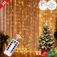 2022 garland curtain for room decor fairy lights new year wedding christmas decorations curtains lamp for home festoon led light