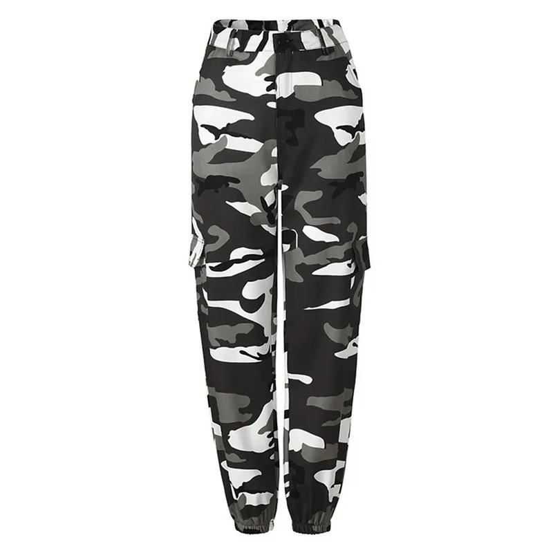 WENYUJH женские камуфляжные штаны, повседневные розовые камуфляжные штаны, модные серые оранжевые камуфляжные штаны с высокой талией, свободные женские брюки