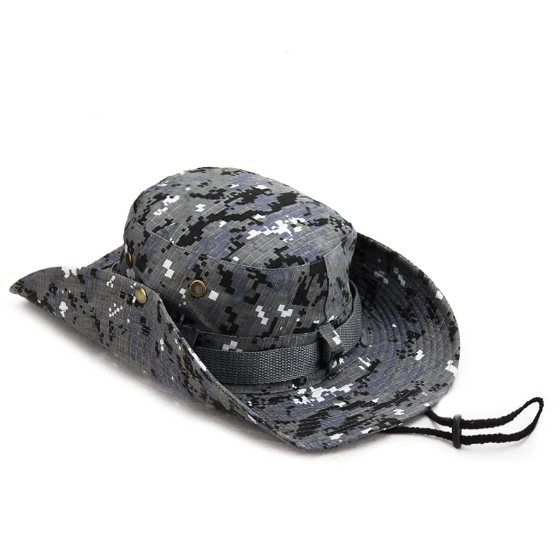 Новые камуфляжные Панамы Boonie рыбацкие шляпы с широкими полями Панама для рыбалки
