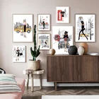 Нью-Йорк, Лондон, Париж, мода, сексуальная женская настенная Картина на холсте, скандинавские постеры и принты, настенные картины для декора гостиной