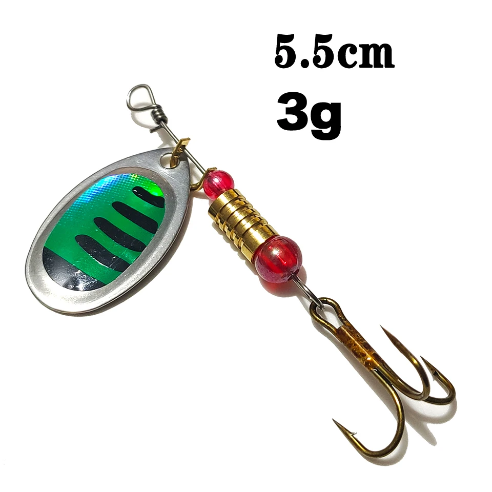 Rotating Spinner Fishing Lure 2.1-15gSpoon Sequins Metal Hard Bait Treble Hooks Wobblers Bass Pesca Tackle | Спорт и развлечения