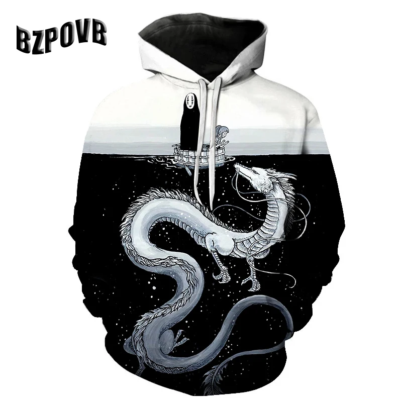 Hayao Miyazaki фильм усыпанные усами мужчины женщины хип хоп толстовки маленький белый