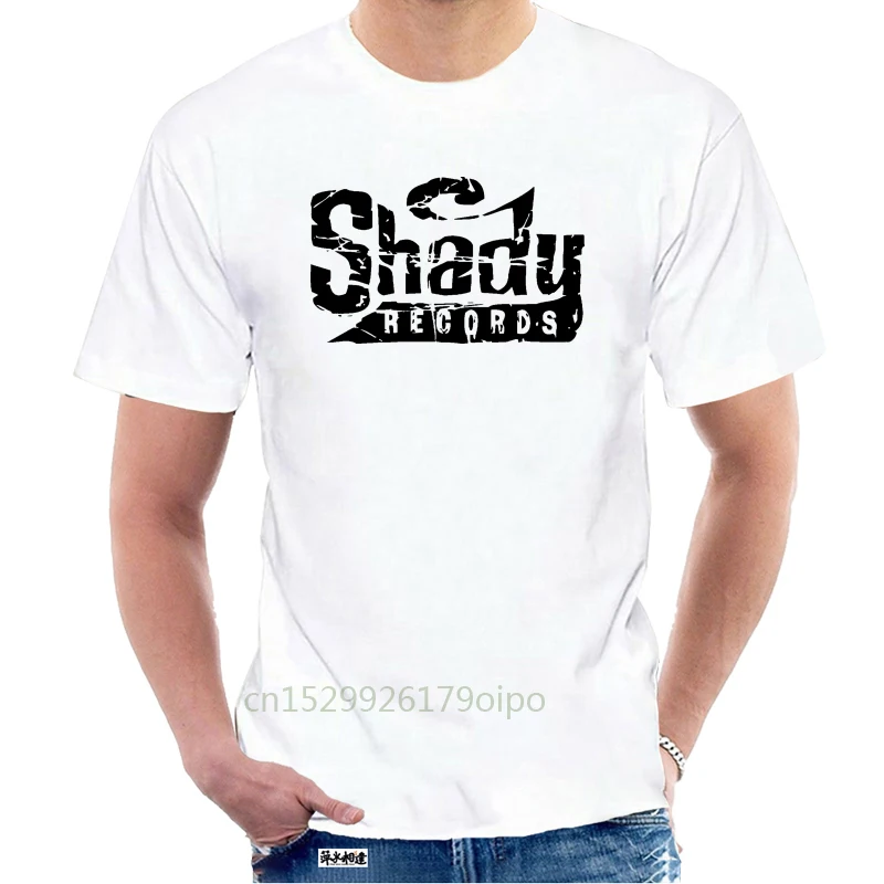 

Shady Records Logo T Shirt Hip Hop Rap Slim Shady Eminem Detroit Revival Emcees Top Quality T Shirts Men O Neck top tee @102122