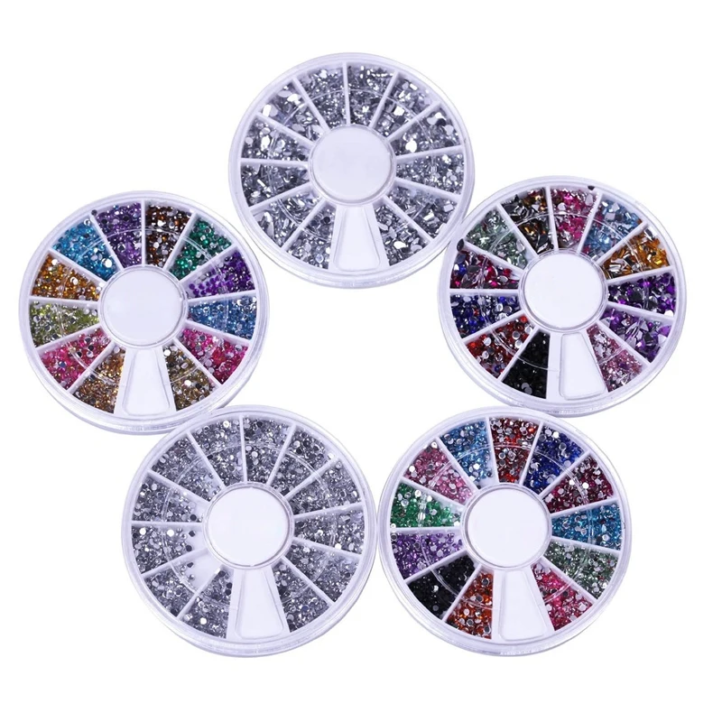 29 шт Набор для дизайна ногтей: 24 цвета Блестящий порошок блеск ложного УФ геля