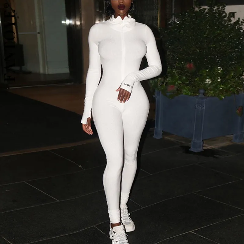 Женский Облегающий комбинезон FANTOYE длинный обтягивающий с высокой талией