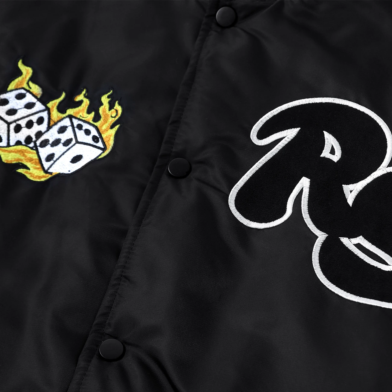 Куртка бомбер мужская с вышивкой пламени и играми толстая бейсбольная куртка в