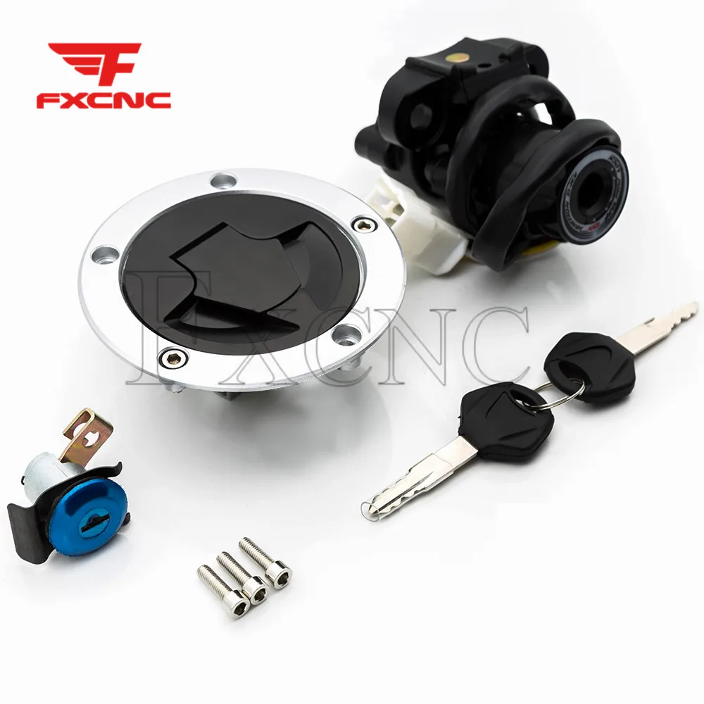 For Kawasaki Ninja ZX6R 2013-2018 Motorcycle Ignition Key Switch Seat Lock Fuel Tank Gas Cap Cover Set | Автомобили и мотоциклы